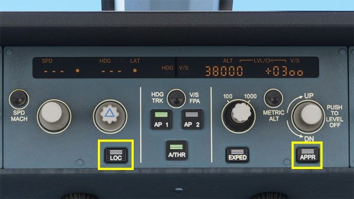 The APPR (Approach) mode is used to automatically approach the landing with the ILS system along the glideslope path - Microsoft Flight Simulator: Autopilot in a passenger aircraft - Passenger aircraft - Microsoft Flight Simulator 2020 Guide