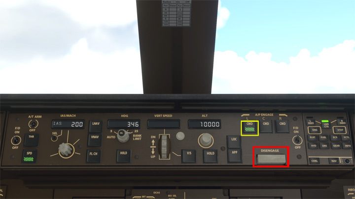 Use the button to turn on the Autopilot CMD (L - left) in the A / P engage section - Microsoft Flight Simulator: Autopilot in a passenger aircraft - Passenger aircraft - Microsoft Flight Simulator 2020 Guide