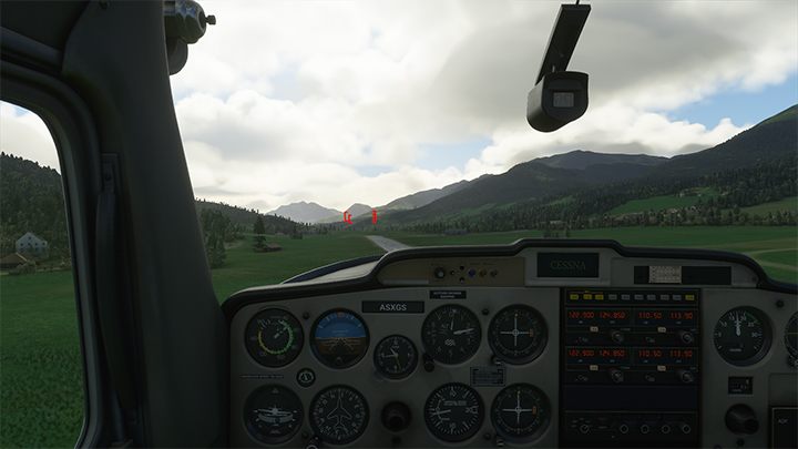 1 - with the correct approach, everything should look more or less like this: youre flying evenly on a runway course at about 50 knots, flaps extended to full - Microsoft Flight Simulator: Landing - Flying school - Microsoft Flight Simulator 2020 Guide
