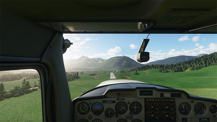 3 - just before the lane, reduce the engine power (idle) - Microsoft Flight Simulator: Landing - Flying school - Microsoft Flight Simulator 2020 Guide