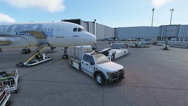 Der Gepäckservice ist rein kosmetischer Natur – Microsoft Flight Simulator: Bodendienste – Grundlagen – Microsoft Flight Simulator 2020-Handbuch