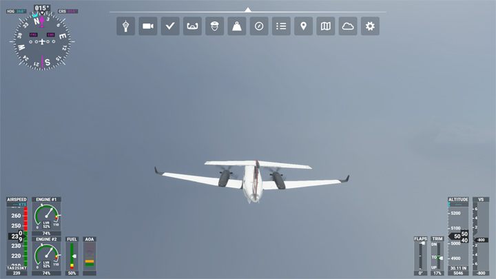 Wählen Sie das Wolkensymbol aus der Symbolleiste und spielen Sie mit dem Wettereditor – Microsoft Flight Simulator: Anfängerleitfaden – wie fange ich mit dem Fliegen an?  Tipps – Grundlagen – Microsoft Flight Simulator 2020-Handbuch