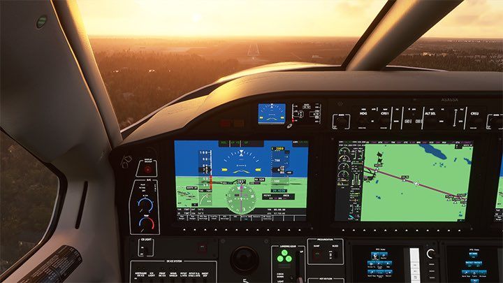 1 - note the small touch panel under the second MFD screen - Microsoft Flight Simulator: ILS - automatic landing - Advanced Flying - Microsoft Flight Simulator 2020 Guide