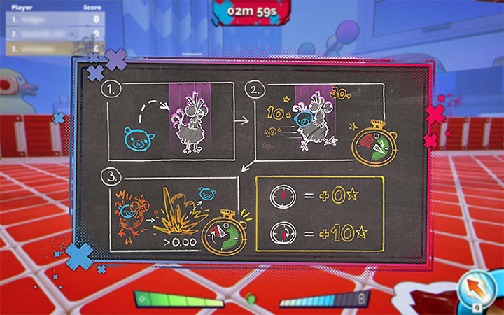 Each time you join a game, you can press F1 to display a screen with pictures describing its basic rules - MisBits Guide