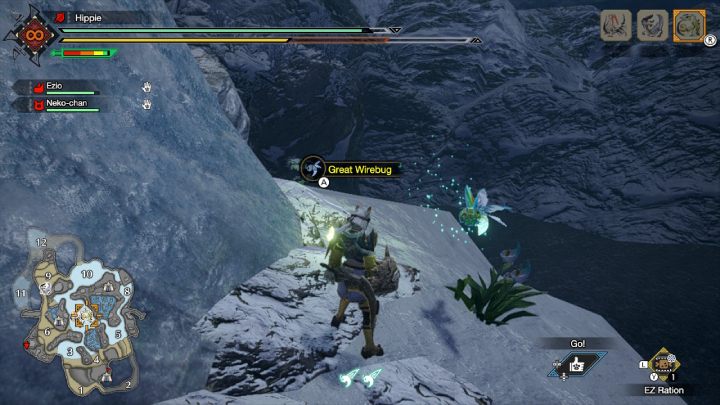The fourth Rampage Old Message is located on an ice rock near areas 3 and 6 - Monster Hunter Rise: Old Messages - Frost Islands, collectibles, map - Frosty Islands - Monster Hunter Rise Guide