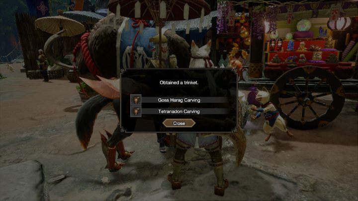 After finding all 10 messages from the Frost Islands, return to the village and talk to Kagero the Merchant - Monster Hunter Rise: Old Messages - Frost Islands, collectibles, map - Frosty Islands - Monster Hunter Rise Guide