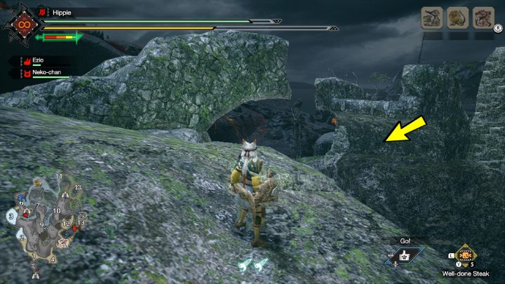 The ninth Old Message is near sub-camp 2 - Monster Hunter Rise: Old Messages - Lava Caverns, collectibles, map - Lava Caves - Monster Hunter Rise Guide