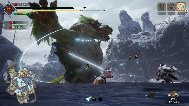 When you start hunting, you will see icons of large monsters on the minimap - Monster Hunter Rise: Combat - Basics - Monster Hunter Rise game guide