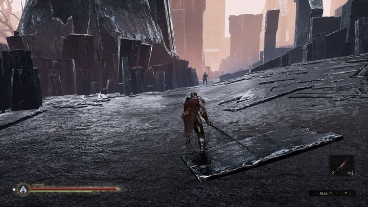 After activating the monument, head left towards the big tree - Mortal Shell: Seat of Infinity walkthrough - Walkthrough - Mortal Shell Guide, Walkthrough