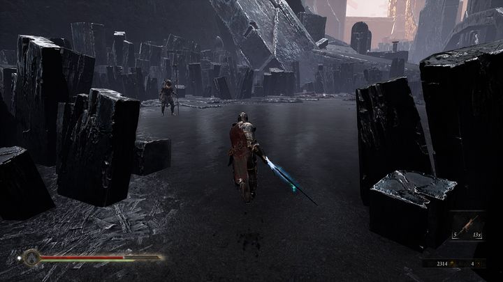 By walking forward, you will come across the enemy with halberd and an enemy with two swords on your way - Mortal Shell: Seat of Infinity walkthrough - Walkthrough - Mortal Shell Guide, Walkthrough