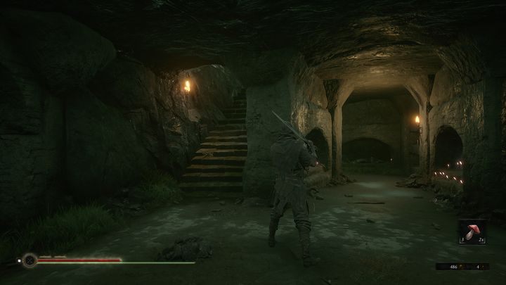 On the lower floor there are holes in the walls - use instinct to learn where to go next - Mortal Shell: Fallgrim walkthrough - Walkthrough - Mortal Shell Guide, Walkthrough