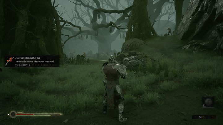 In the distance, youll see a big tree on which bats hang - Mortal Shell: Fallgrim walkthrough - Walkthrough - Mortal Shell Guide, Walkthrough