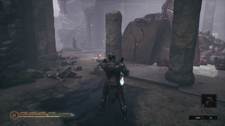 When coming out of the tomb, you have an enemy with a two-handed sword on the left - Mortal Shell: Shrine of Ash walkthrough - Walkthrough - Mortal Shell Guide, Walkthrough