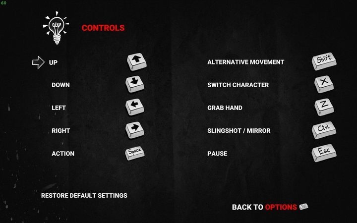 Keyboard controls in My Memory of Us. - Controls in My memory of Us - Appendix - My memory of Us Guide