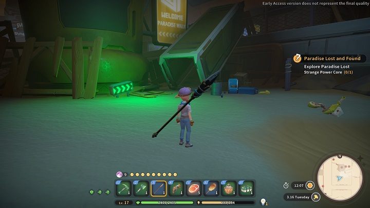 Keep moving forward, defeat the enemies and head where the green arrow is pointing - My Time at Sandrock: Paradise Lost and Found - walkthrough - Main missions - My Time at Sandrock Guide, Walkthrough