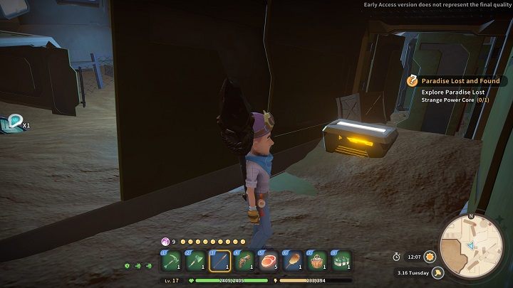 Not far to the west, in an old container, is another chest, also containing 5x Data Discs - My Time at Sandrock: Paradise Lost and Found - walkthrough - Main missions - My Time at Sandrock Guide, Walkthrough