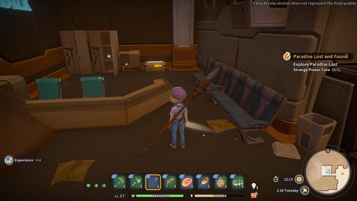 Behind it is a chest with 5x Data Discs - My Time at Sandrock: Paradise Lost and Found - walkthrough - Main missions - My Time at Sandrock Guide, Walkthrough