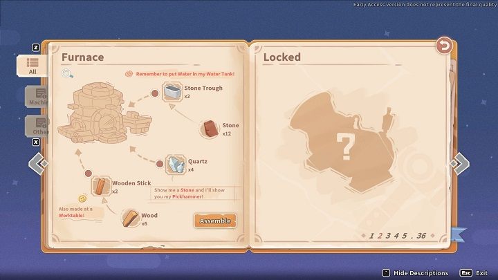 Take the time to build a Furnace first - My Time at Sandrock: Picking Up the Slack - walkthrough - Main missions - My Time at Sandrock - Guide, Walkthrough
