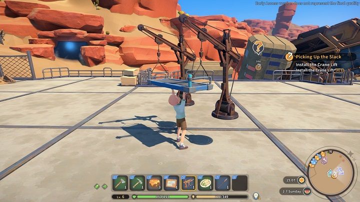 Use all materials on the Crane Lift project at the Assembly Station and finish construction - My Time at Sandrock: Picking Up the Slack - walkthrough - Main missions - My Time at Sandrock - Guide, Walkthrough