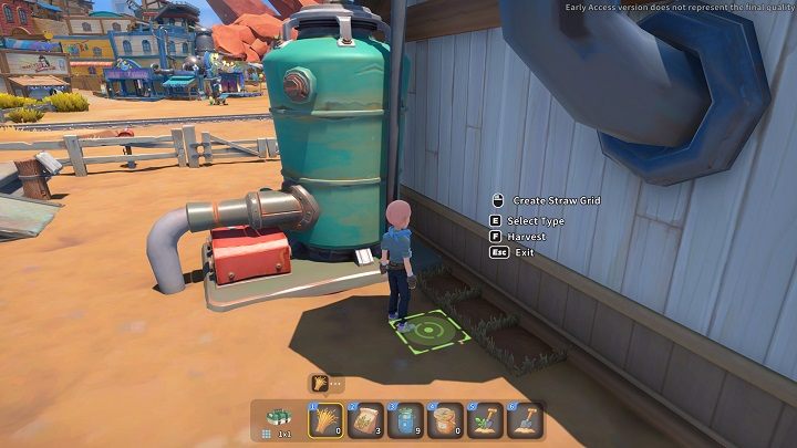 Go back to the workshop and pick a spot where you want to make plots for the crop - My Time at Sandrock: The Grass is Greener - walkthrough - Main missions - My Time at Sandrock Guide, Walkthrough