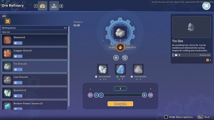 Approach the Ore Refinery and interact with it - My Time at Sandrock: Ore Refinery - how to build? - FAQ - My Time at Sandrock Guide, Walkthrough