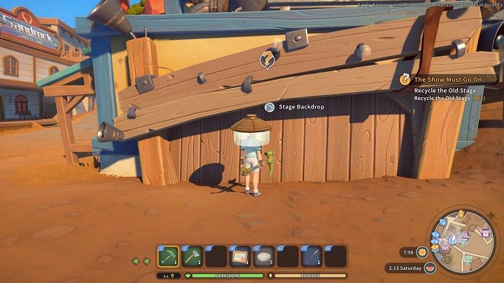 The first step is to get rid of the remaining stage debris - My Time at Sandrock: The Show Must Go On - walkthrough - Main missions - My Time at Sandrock - Guide, Walkthrough
