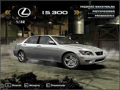 nfs most wanted car list
