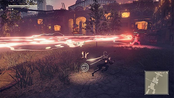 After entering the park, expect fights against disguised enemies - NieR Automata: Chapter 4 Route A - walkthrough - Route A - NieR Automata Guide