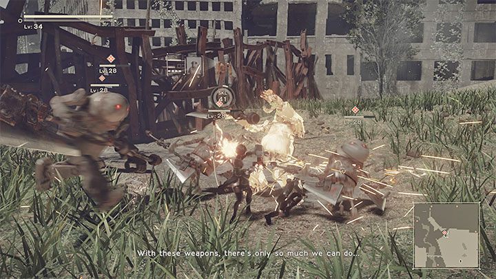 Listen to the radio call and head towards Machine Village - NieR Automata: Chapter 10, Ending A, Route A - walkthrough - Route A - NieR Automata Guide