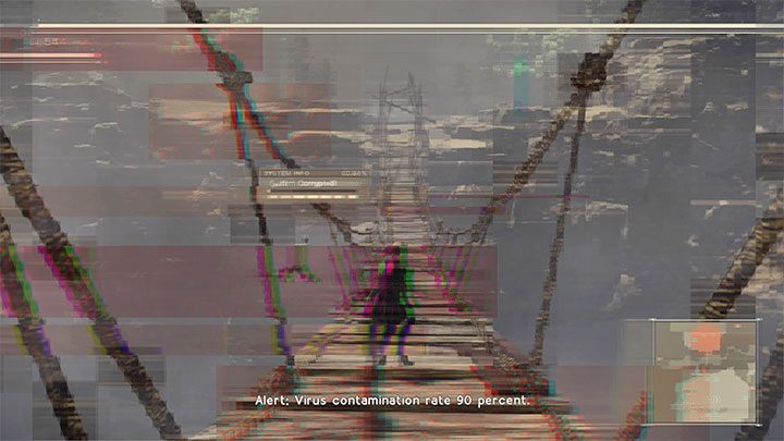 You must aim towards the drawbridge that connects the ruins to the mall - NieR Automata: Chapter 11, 2B and 9S - Route C, D - walkthrough - Route C and D - NieR Automata Guide