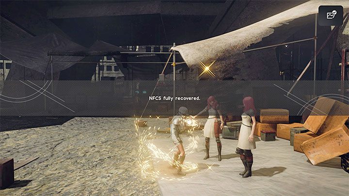 Upon returning to Flooded City, you will receive a warning from the POD about the damage received and the lack of access to some of 9S's abilities - Nier Automata: Chapter 15, 9S - Route C, D - walkthrough - Route C & D - NieR Automata Guide