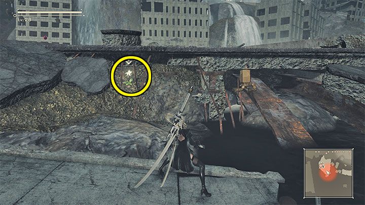 The next 4 flowers can be found in any order and their approximate locations will be marked with red circles on the world map, so you do not have to look for them "blindly" - Nier Automata: Forest Zone and Forest Castle - walkthrough, side missions - Side missions - NieR Automata Guide