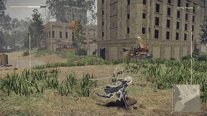 Your task is to stop Emil by firing at her using a Pod - NieR Automata: City Ruins - walkthrough, side quests - Side missions - NieR Automata Guide
