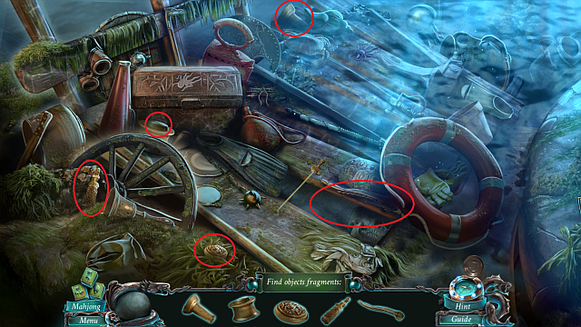 Find all of the marked items - Hidden Items | Puzzles - Puzzles - Nightmares from the Deep: The Sirens Call Game Guide & Walkthrough