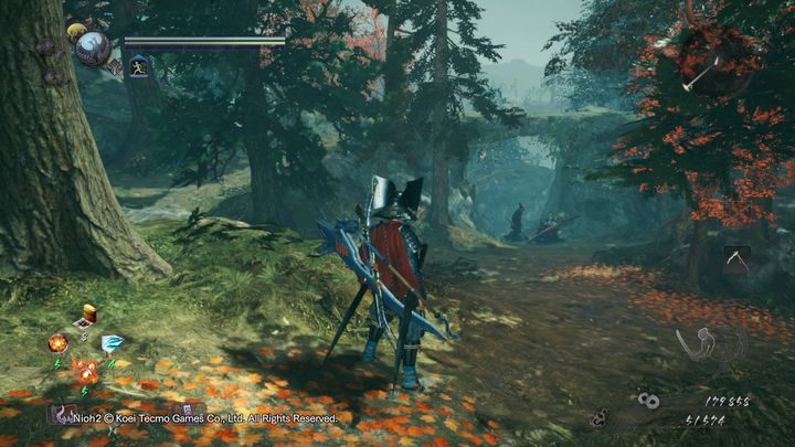 Go up the stone bridge - you will encounter another soldier - The Mysterious One Night Castle | NiOh 2 Walkthrough - Main missions - NiOh 2 Guide