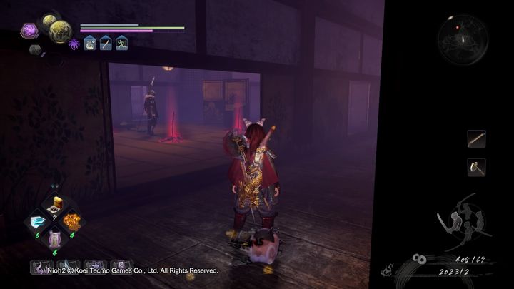 Keep moving forward, youll encounter an enemy with a spear (check the screenshot) - NiOh 2: Cherry Blossom Viewing in Daigo walkthrough - Main missions - NiOh 2 Guide