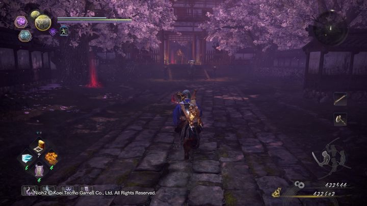 There is a small chest in the sanctuary - NiOh 2: Cherry Blossom Viewing in Daigo walkthrough - Main missions - NiOh 2 Guide