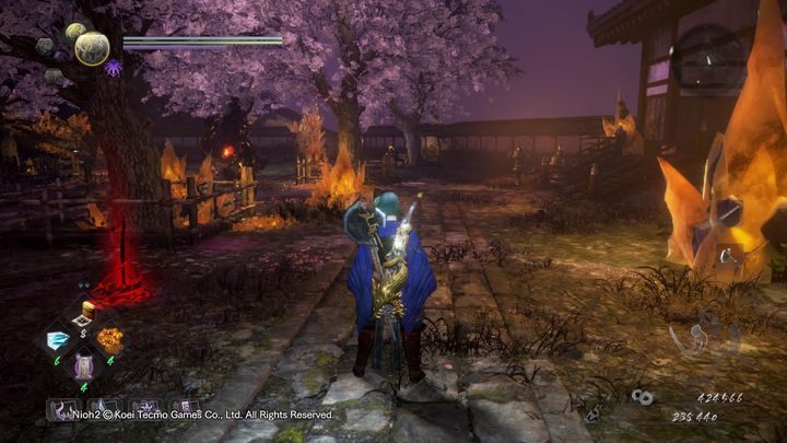 In this area you will face many opponents - NiOh 2: Cherry Blossom Viewing in Daigo walkthrough - Main missions - NiOh 2 Guide