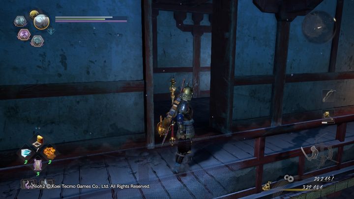 Inside the building, you will find a Sudama on the left, and a Scammpus on the right - NiOh 2: The Mausoleum of Evil walkthrough - Main missions - NiOh 2 Guide
