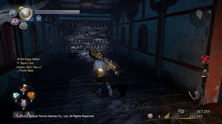 Once you reach the top, you will find a path on the right, where the corridor ends - NiOh 2: The Mausoleum of Evil walkthrough - Main missions - NiOh 2 Guide