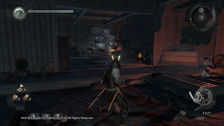 To continue the mission, you’ll have to handle Yoki, a demon that will materialize as soon as you’ll approach the Yokai realm (the entrance is seen on the screenshot) - Isle of Demons part 1 | Main missions - Main missions - NiOh Game Guide