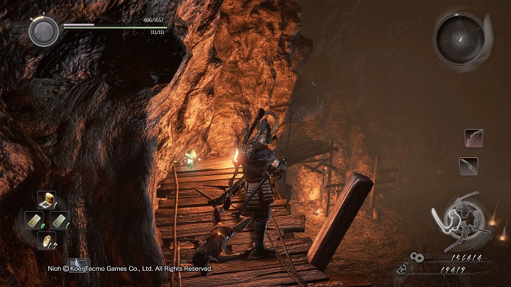 Further road leads down the corridor that you can see on the above picture - The Silver Mine Writhes | Main missions - Main missions - NiOh Game Guide