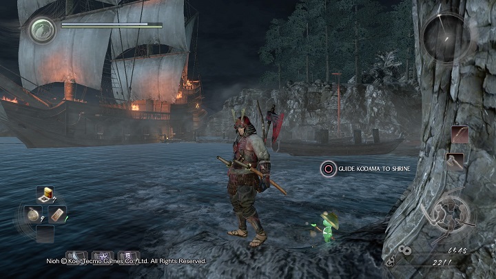 On the shore you can find another Kodama - Isle of Demons part 2 | Main missions - Main missions - NiOh Game Guide