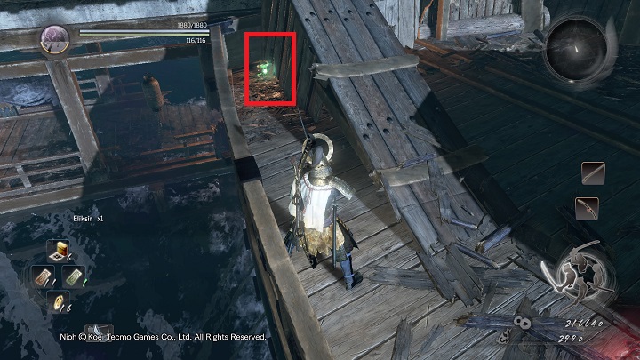 If you plan on fighting with this enemy then you must know that there is a small skeleton on the barge that will quickly join the fight - The Ocean Roars Again | Main missions - Main missions - NiOh Game Guide