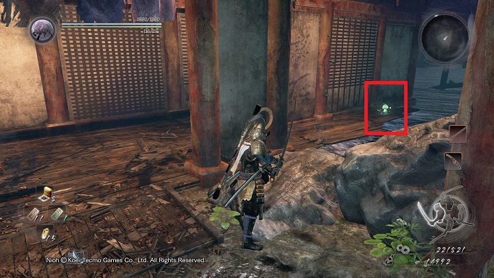 In the same place you can find the last Kodama of this location - The Ocean Roars Again | Main missions - Main missions - NiOh Game Guide