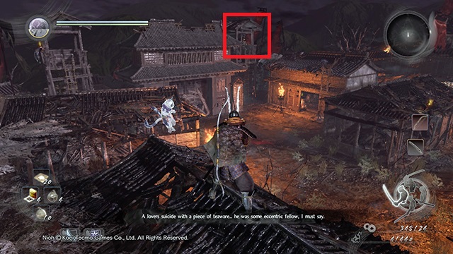 Get rid of the archer so it wont bother you during the fight - Spider Nest Castle | Main missions - Main missions - NiOh Game Guide