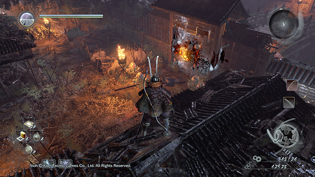 A giant spider will emerge from the cocoon - Spider Nest Castle | Main missions - Main missions - NiOh Game Guide
