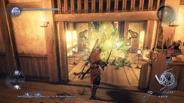 Behind the crystal there is door that leads to the boss - The Iga Escape | Main missions - Main missions - NiOh Game Guide