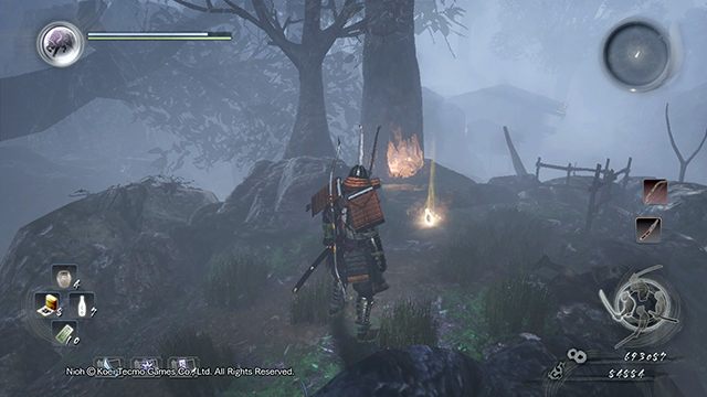After dropping the trees you will unlock a shortcut - Memories of Death Lilies | Main missions - Main missions - NiOh Game Guide