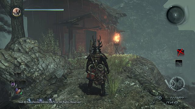 watch out as you enter the building, because there is a yoki inside - A Defiled Holy mountain | Main missions - Main missions - NiOh Game Guide